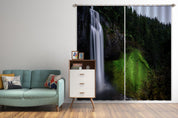 3D Green Forest Tree Nature Landscape Curtains and Drapes LQH 30- Jess Art Decoration