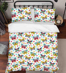 3D Hand Drawn Animal Color Butterfly Quilt Cover Set Bedding Set Duvet Cover Pillowcases 83- Jess Art Decoration