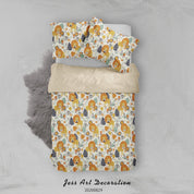 3D Abstract Hand Draw Cartoon Nature Lion Pattern Quilt Cover Set Bedding Set Duvet Cover Pillowcases WJ 3511- Jess Art Decoration