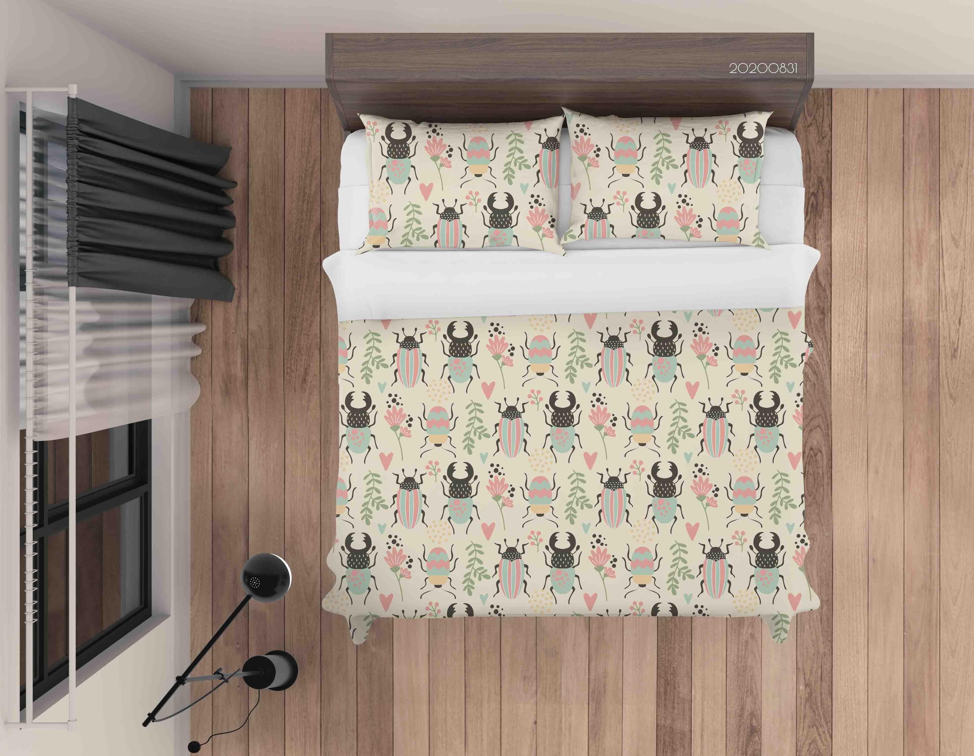 3D Collection Bug Patterns Quilt Cover Set Bedding Set Duvet Cover Pillowcases WJ 3417- Jess Art Decoration