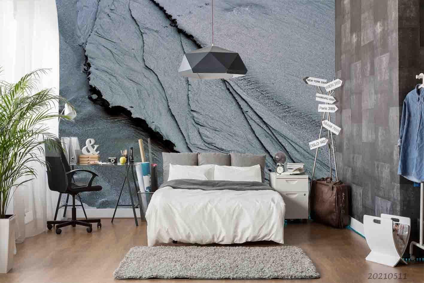 3D Rock Texture Wall Mural Wallpaper LQH 85- Jess Art Decoration