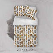 3D Cartoon Animal Owl Bear Pattern Quilt Cover Set Bedding Set Duvet Cover Pillowcases WJ 9721- Jess Art Decoration