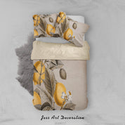 3D Blank Lemon Tree Background Pattern Quilt Cover Set Bedding Set Duvet Cover Pillowcases WJ 1503- Jess Art Decoration