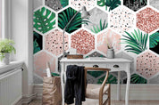 3D Hexagon Pattern Wall Mural Wallpaper   33- Jess Art Decoration
