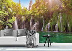 3D Waterfall Forest Wall Mural Wallpaper 158- Jess Art Decoration
