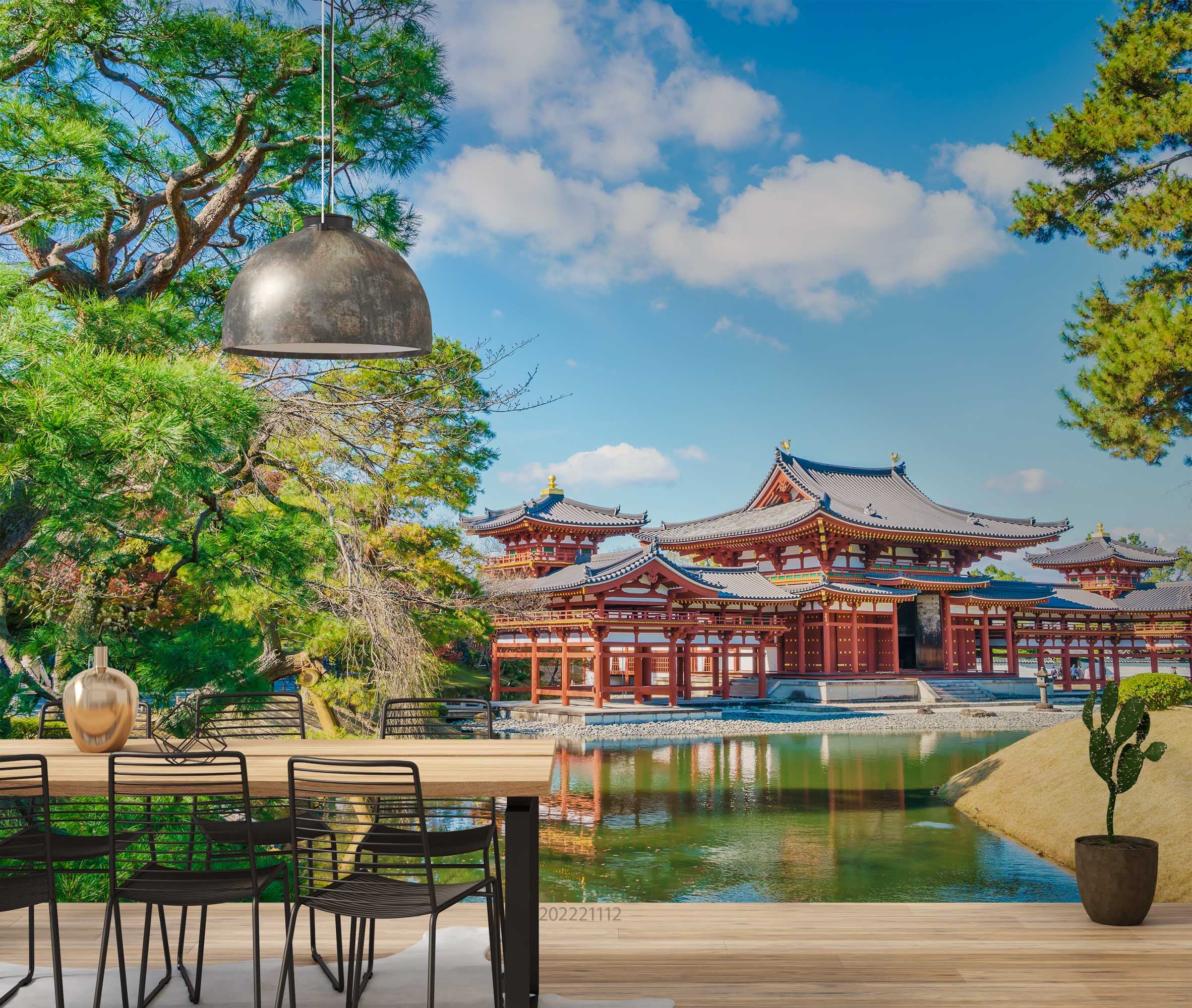 3D Byodoji Temple Kyoto Japan Wall Mural Wallpaper GD 2351- Jess Art Decoration