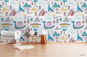 3D Cartoon Tree Plant Floral Dinosaur Animal Wall Mural Wallpaper LXL 1517- Jess Art Decoration