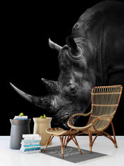 3D Black Rhinoceros Wall Mural Wallpaper 66- Jess Art Decoration