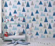 3D Hand Drawn Triangle Forest Tree Wall Mural Wallpaper LQH 177- Jess Art Decoration