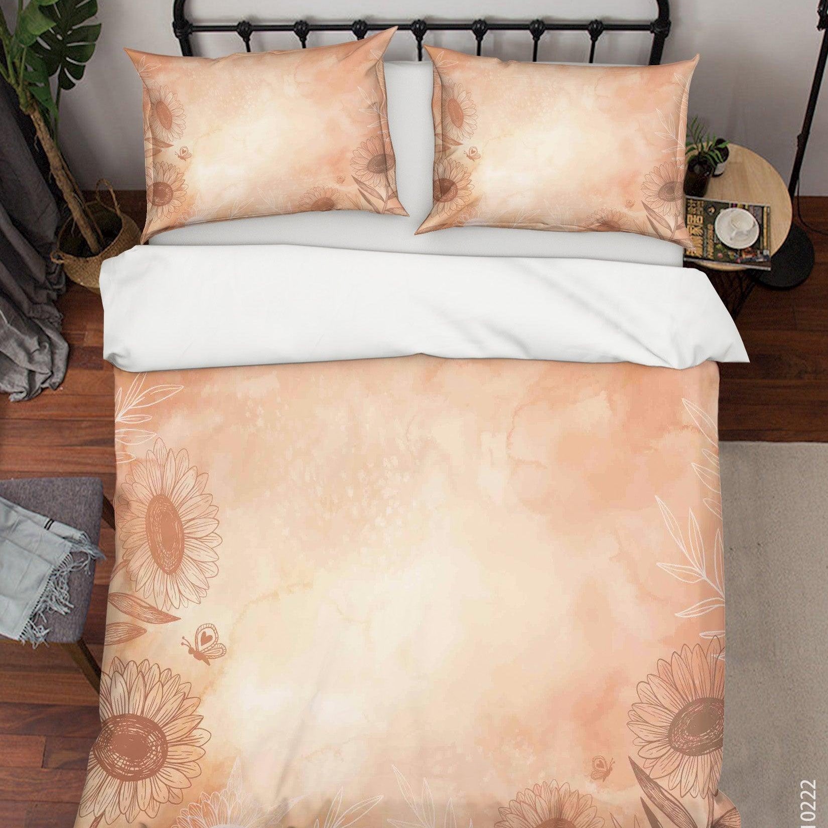3D Watercolor Floral Pattern Quilt Cover Set Bedding Set Duvet Cover Pillowcases 170- Jess Art Decoration