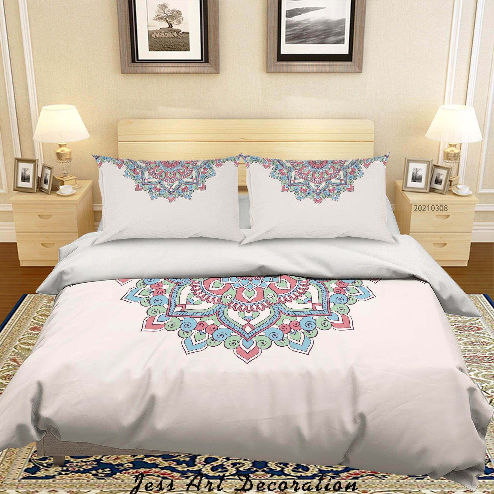 3D Abstract Floral Quilt Cover Set Bedding Set Duvet Cover Pillowcases 29- Jess Art Decoration
