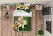 3D Frangipani Floral Quilt Cover Set Bedding Set Duvet Cover Pillowcases 146- Jess Art Decoration