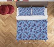 3D Blue Floral Quilt Cover Set Bedding Set Duvet Cover Pillowcases SF132- Jess Art Decoration