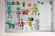 3D Cartoon Robot Screw Gear Wall Mural Wallpaper GD 2818- Jess Art Decoration
