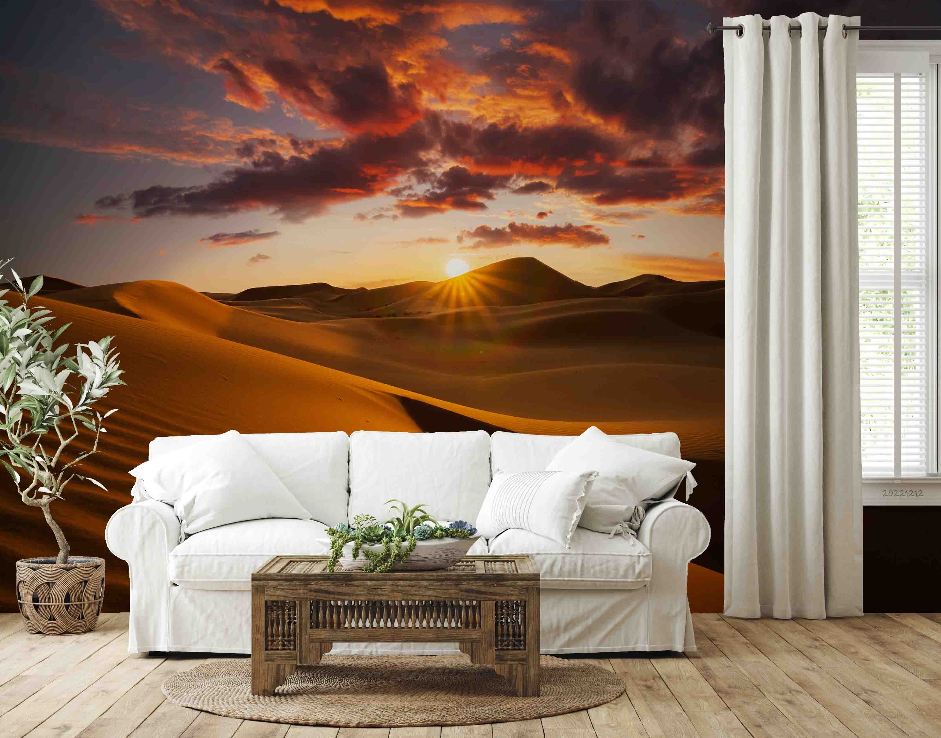 3D Beautiful Sand Dunes Sahara Desert Wall Mural Wallpaper GD 1782- Jess Art Decoration
