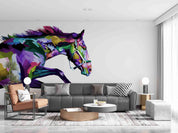 3D Color Art Horse Running Wall Mural Wallpaper SWW3616- Jess Art Decoration