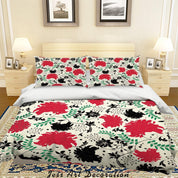 3D Colourful Butterfly Floral Plant Pattern Quilt Cover Set Bedding Set Duvet Cover Pillowcases WJ 3826- Jess Art Decoration