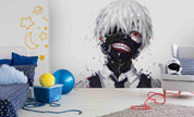 3D Masked Dark Anime Boy dark masked anime boy mural wall mural wallpaper for teen room - view 3