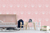 3D Hand Drawn Pink Scallop Shell Wall Mural Wallpaper LQH 339- Jess Art Decoration