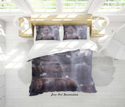 3D Rock Waterfall Landscape Quilt Cover Set Bedding Set Duvet Cover Pillowcases 525- Jess Art Decoration