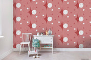 3D Hand Drawn Pink Star Moon Wall Mural Wallpaper LQH 398- Jess Art Decoration