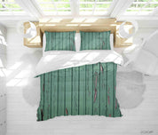 3D Green Wood Board Texture Quilt Cover Set Bedding Set Duvet Cover Pillowcases 178- Jess Art Decoration