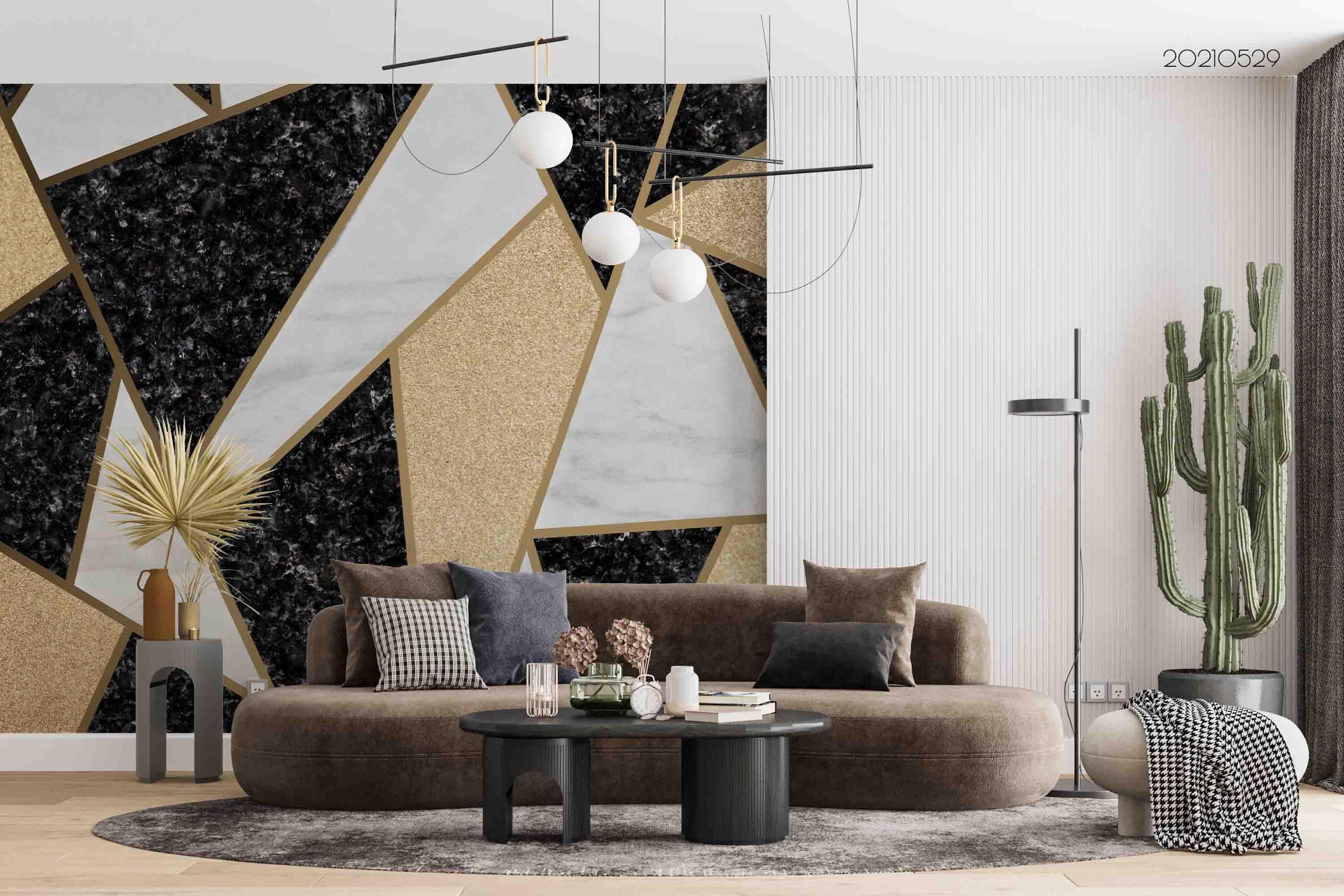 3D Mosaic Marble Tiles Geometry Background Wall Mural Wallpaper SWW537- Jess Art Decoration