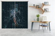 3D City Architecture Night View Curtains and Drapes LQH 147- Jess Art Decoration