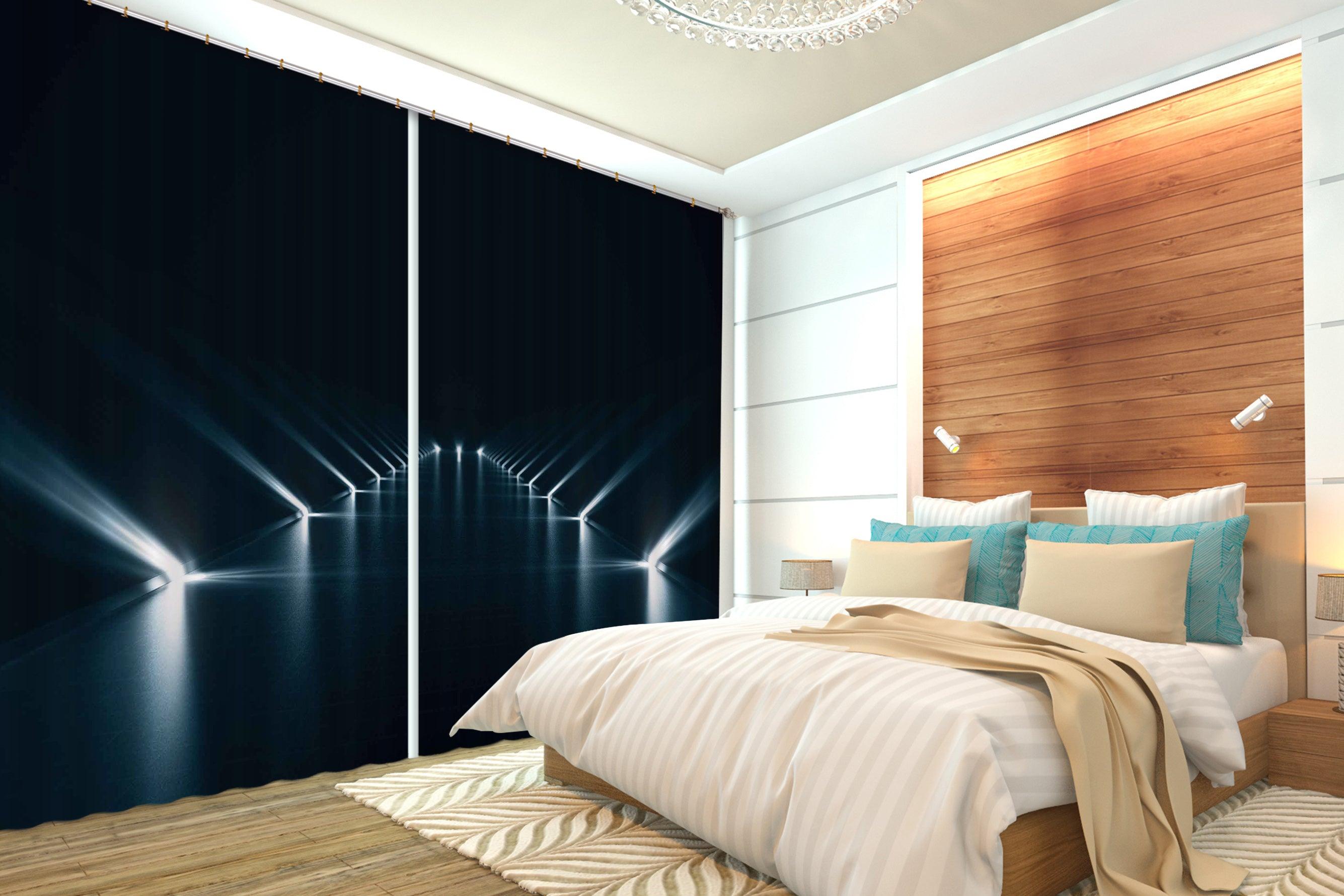 3D Abstract Aurora Pattern Curtains and Drapes A116- Jess Art Decoration