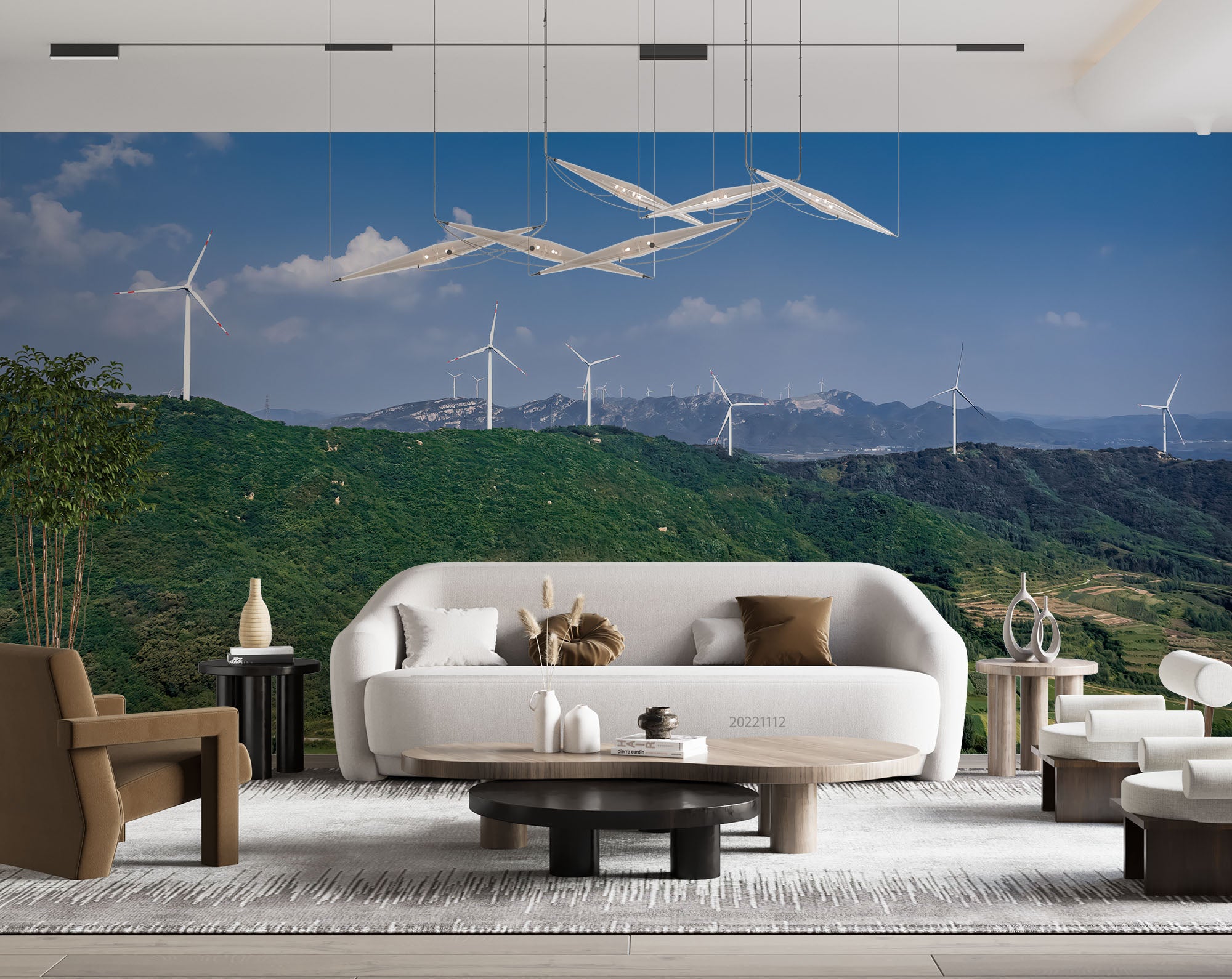 3D Wind Turbine Windmill Energy Farm Wall Mural Wallpaper GD 2120- Jess Art Decoration