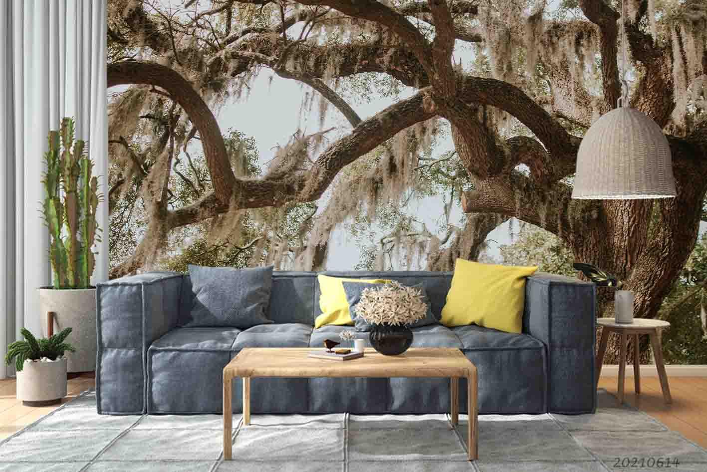 3D Big Tree Wall Mural Wallpaper SWW2362- Jess Art Decoration