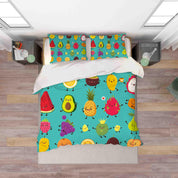 3D Cartoon Colorful Fruit Quilt Cover Set Bedding Set Duvet Cover Pillowcases 278- Jess Art Decoration