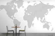 3D Grey World Map Wall Mural Wallpaper LQH 60- Jess Art Decoration