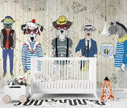 3D Fashion Animal Wood Board Wall Mural Wallpaper LQH 32- Jess Art Decoration