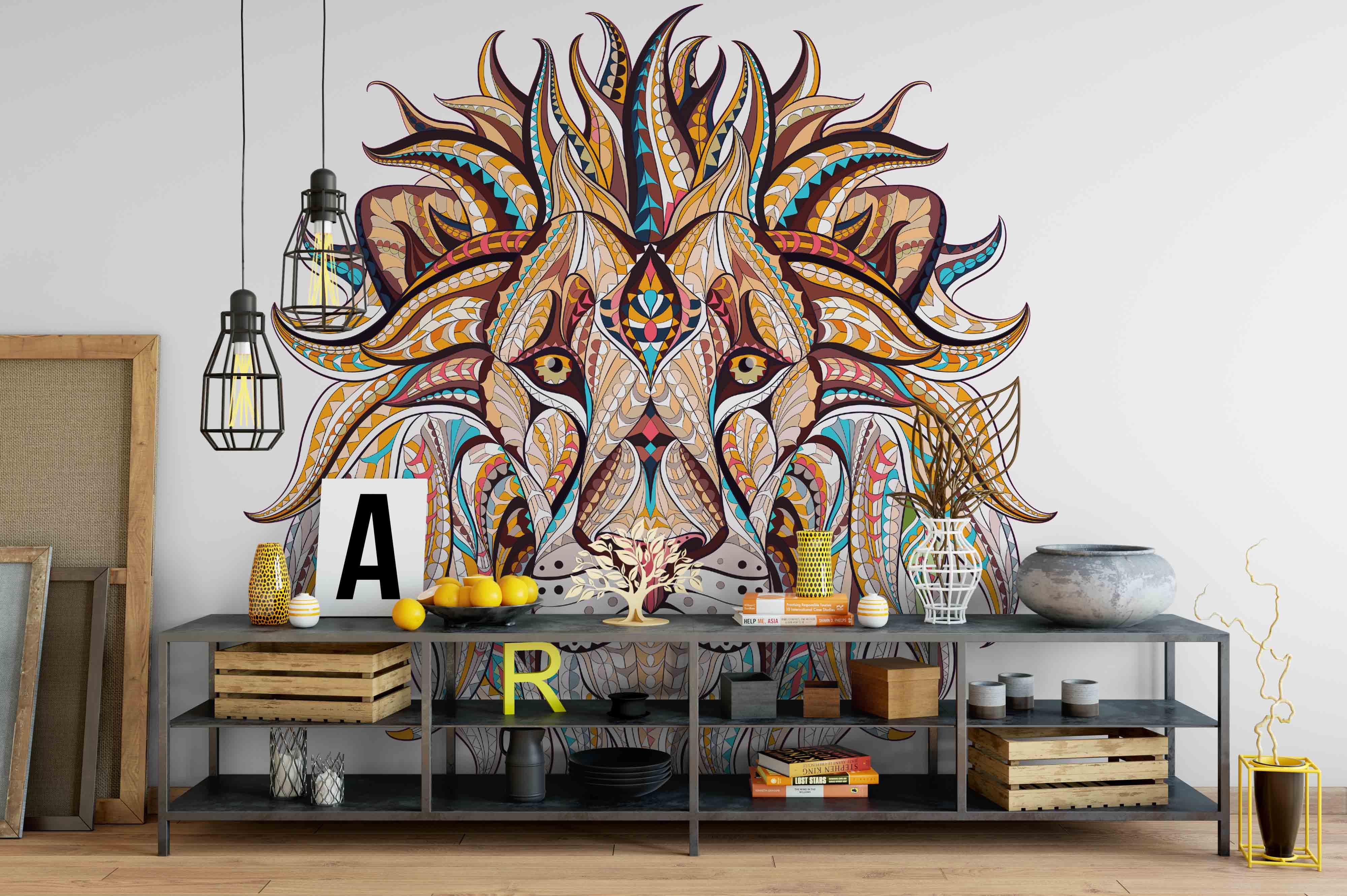 3D Lion Wall Mural Wallpaper 190- Jess Art Decoration