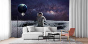 3D Space Nebula Standing Astronaut Wall Mural Wallpaper LXL 77- Jess Art Decoration