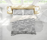 3D Grey Brick Wall Quilt Cover Set Bedding Set Pillowcases 254- Jess Art Decoration