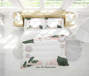3D Watercolor Floral Leaves Quilt Cover Set Bedding Set Duvet Cover Pillowcases 39- Jess Art Decoration