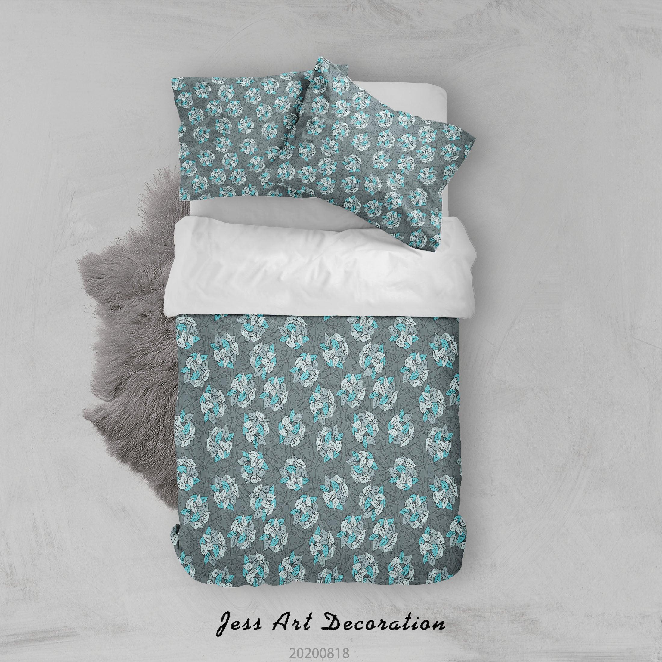 3D Vintage Abstract Floral Pattern Quilt Cover Set Bedding Set Duvet Cover Pillowcases LXL- Jess Art Decoration