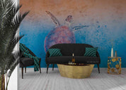3D Hand-painted Fantasy Ocean Beach Turtle Wall Mural Wallpaper SWW1645- Jess Art Decoration
