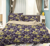 3D Vintage Yellow Leaves Pattern Quilt Cover Set Bedding Set Duvet Cover Pillowcases WJ 3618- Jess Art Decoration