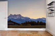 3D Snow Mountain Rural Grassland Jungle House Wall Mural Wallpaper SWW1850- Jess Art Decoration