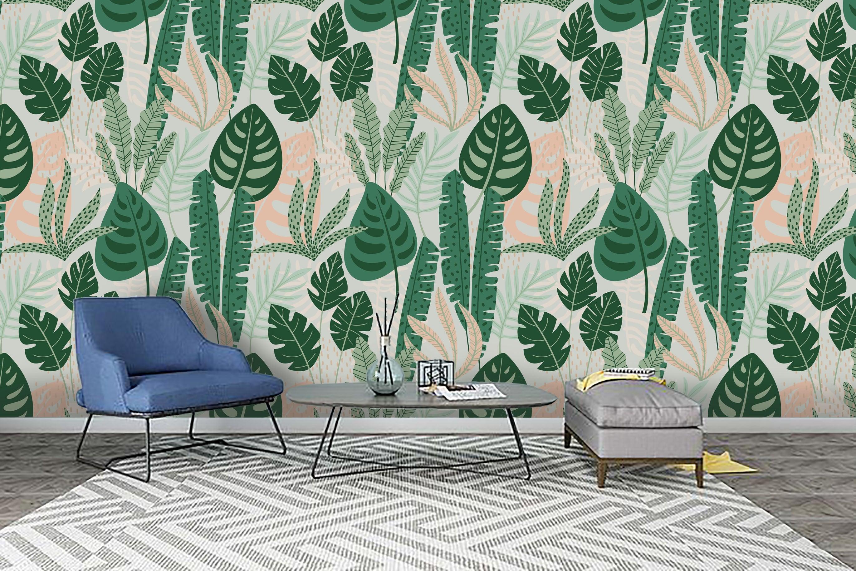 3D Green Leaves Wall Mural Wallpaper 30- Jess Art Decoration