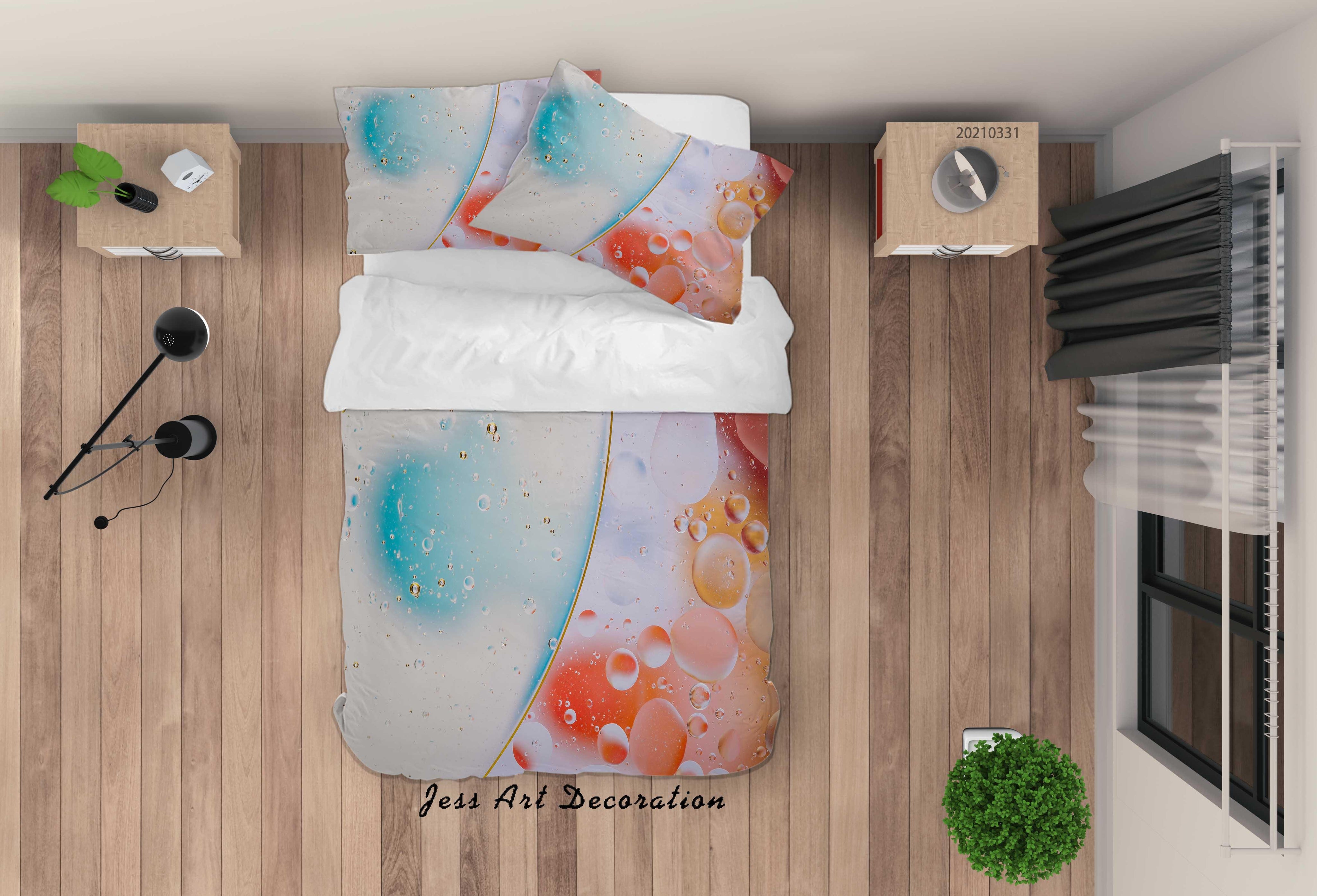 3D Abstract Color Bubble Texture Quilt Cover Set Bedding Set Duvet Cover Pillowcases 280- Jess Art Decoration