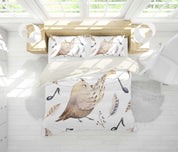 3D Bird Feather Playing Solo Quilt Cover Set Bedding Set Pillowcases 07- Jess Art Decoration