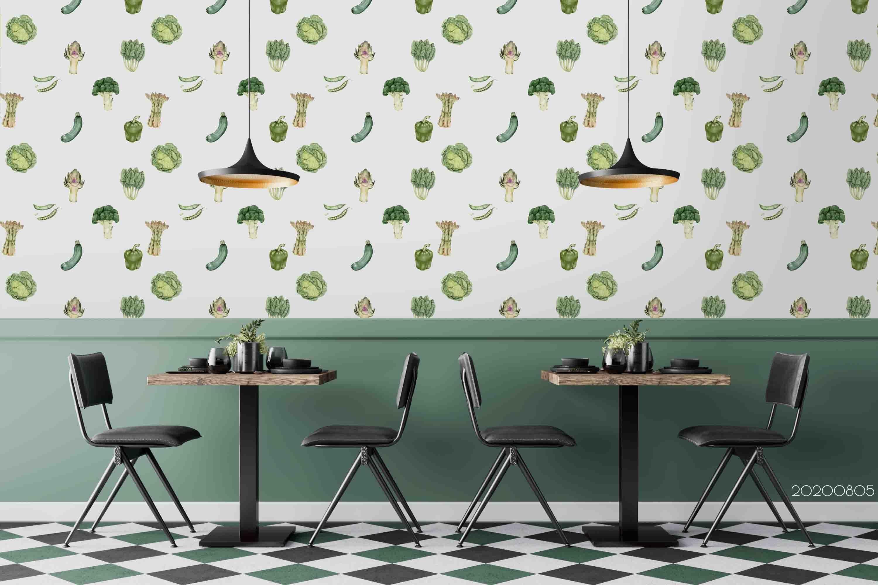 3D Cartoon Vegetable Wall Mural Wallpaper LXL 762- Jess Art Decoration