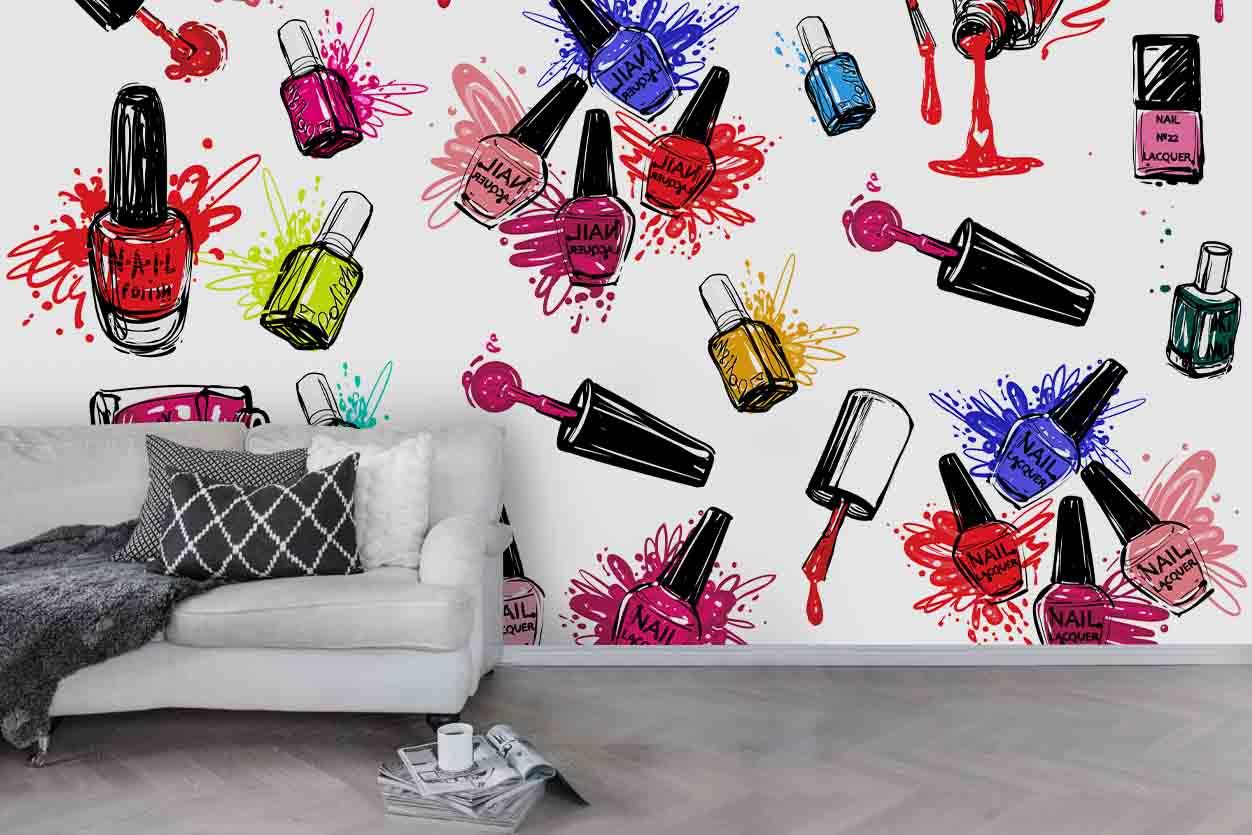 3D Nail Polish Wall Mural Wallpaper 177- Jess Art Decoration