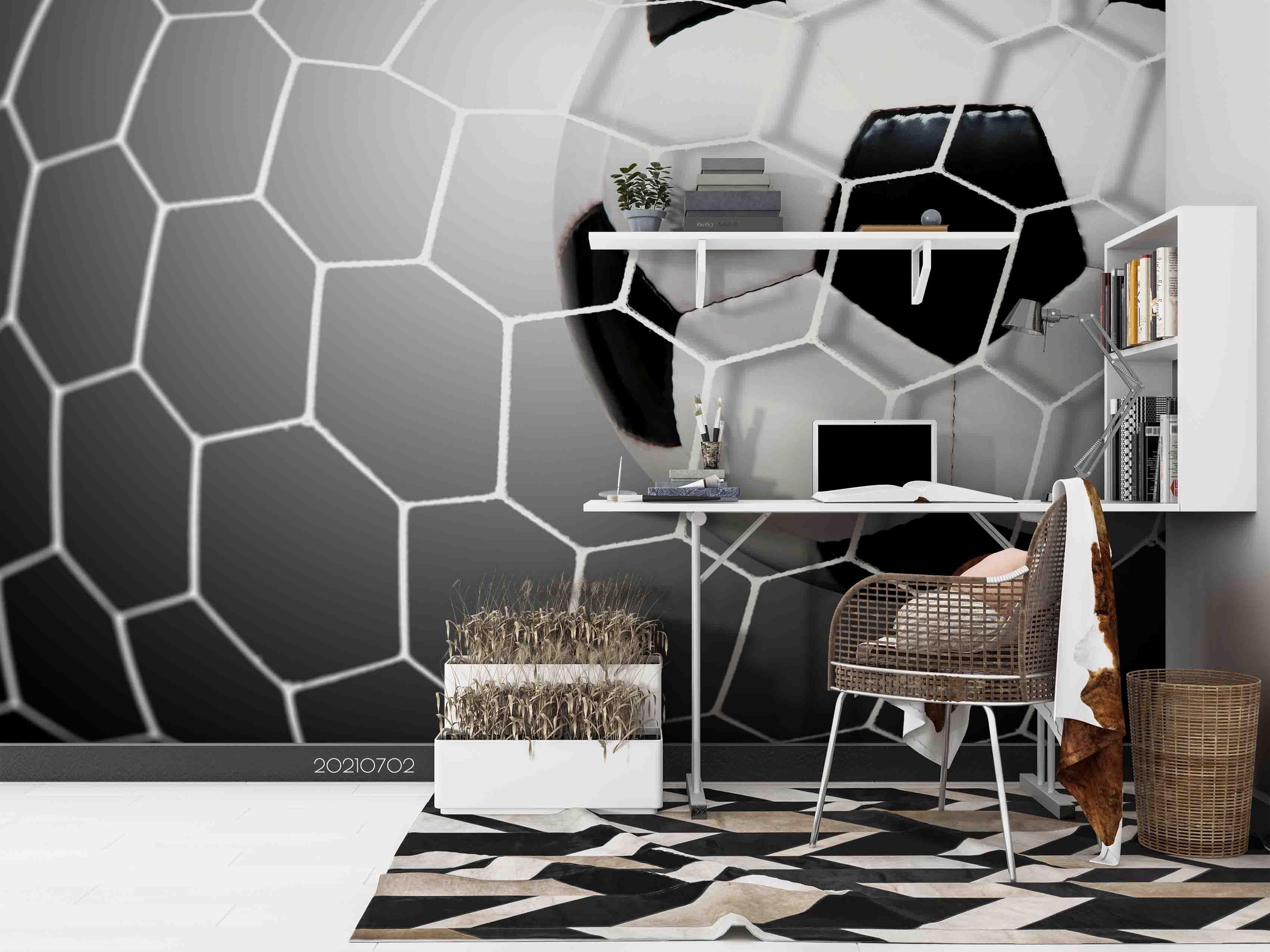 3D Football Net Wall Mural Wallpaper LQH 261- Jess Art Decoration
