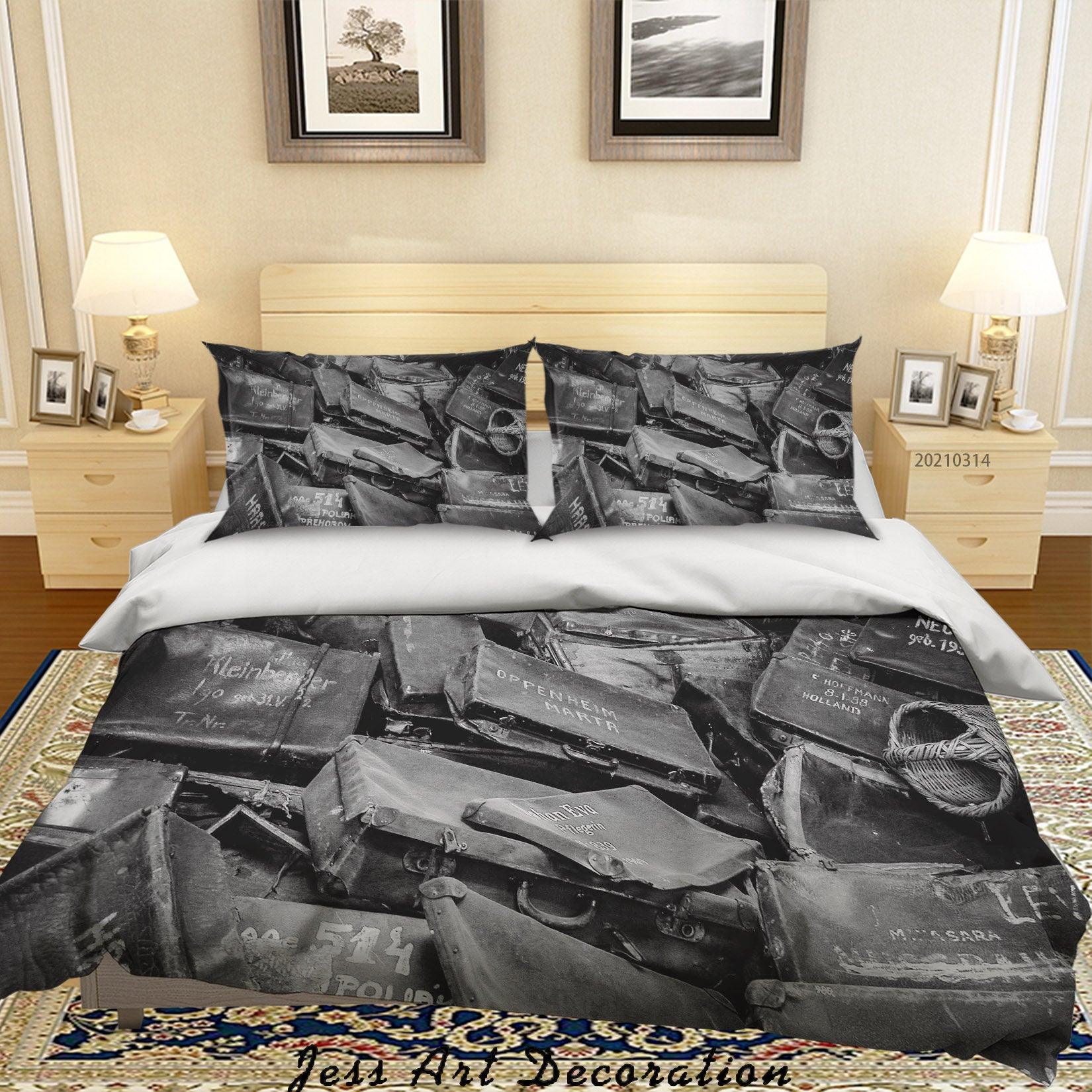 3D Nostalgic Luggage Quilt Cover Set Bedding Set Duvet Cover Pillowcases 138- Jess Art Decoration
