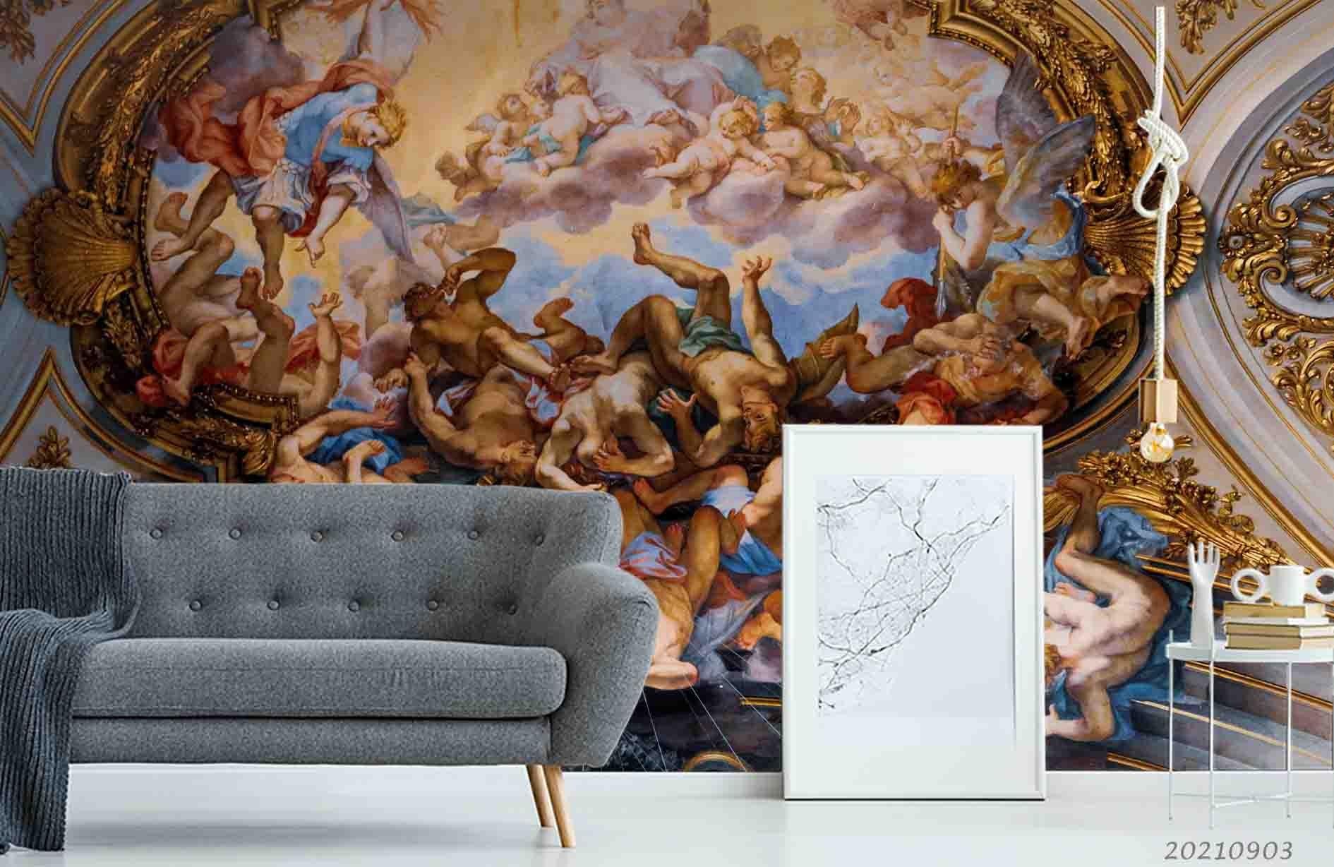 3D European Religious Angel Wall Mural Wallpaper LQH 94- Jess Art Decoration